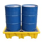 2 DRUM SPILL CONTAINMENT PALLET 120L - 130 x 69 x 30cm