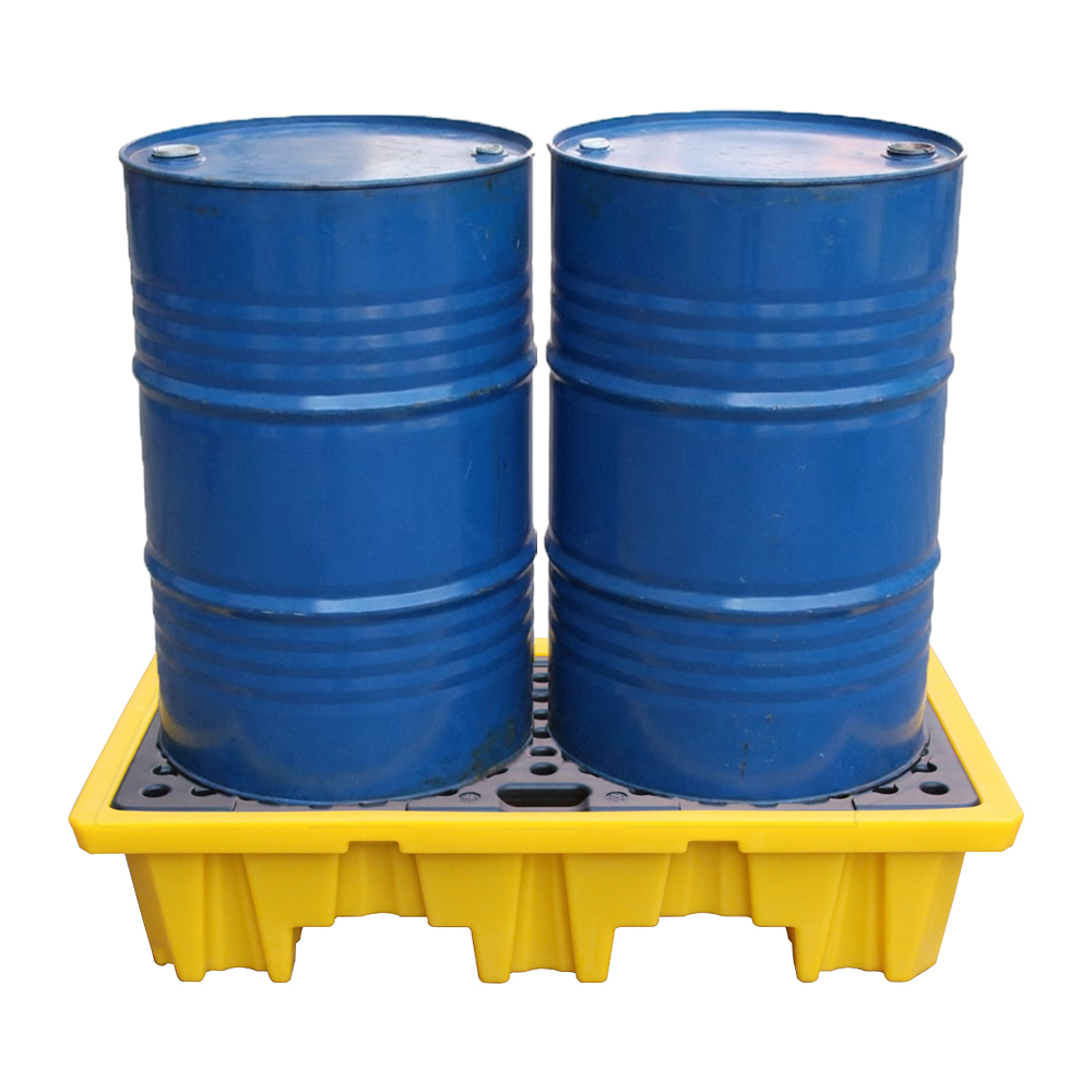 rxtray120-1 2 DRUM SPILL CONTAINMENT PALLET 120L - 130 x 69 x 30cm - Image 1