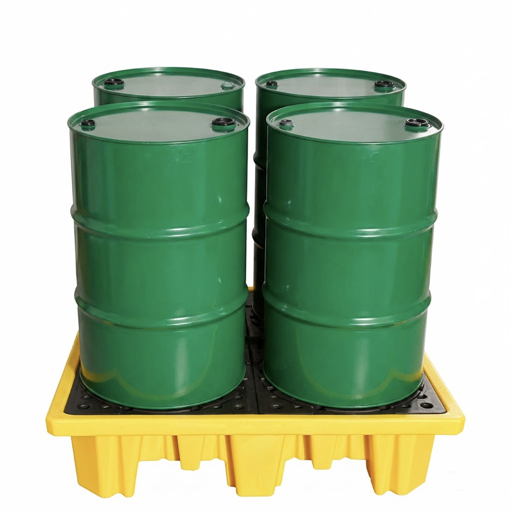 rx4drum-1 4 DRUM SPILL PALLET - 130 x 130 x 30cm - Image 1