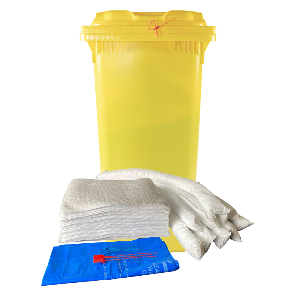 rxo120-1 Oil Spill Kit - Wheeled Bin - 120Ltr - Image 1