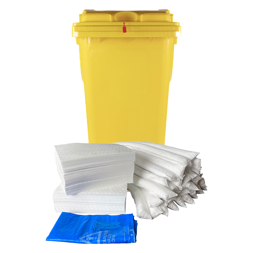 rxo360-1 Oil Spill Kit - Wheeled Bin - 360Ltr - Image 1